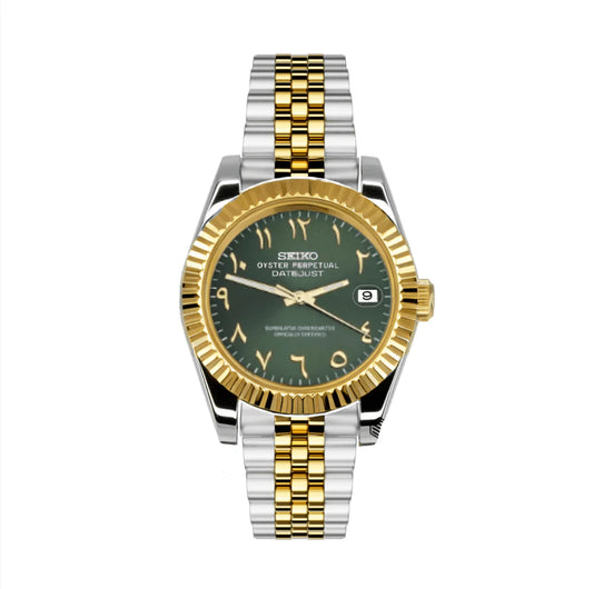 DATEJUST MOD GREEN (TWO TONE)